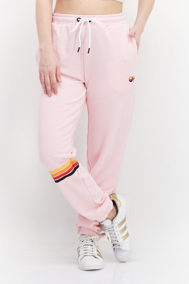 Ocean Pacific Women Drawstring Embroidered Logo Sweatpants, Pink - Image 1
