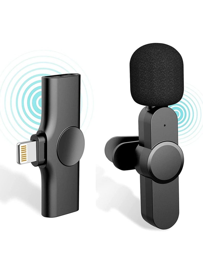 Wireless Lavalier Microphone Compatible for iPhone Mic for Recording TikTok YouTube Live Stream - Image 1