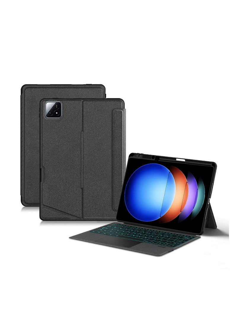 Split Keyboard Case Compatible with Xiaomi Tablet 7UItra, Bluetooth Wireless Detachable Keyboard with Smart Touchpad and Tablet Case with Pen Slot  - Image 1