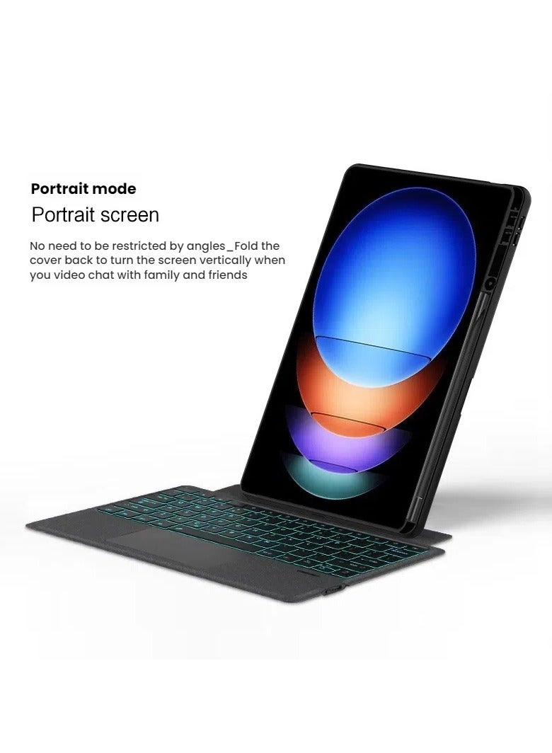 Split Keyboard Case Compatible with Xiaomi Tablet 7UItra, Bluetooth Wireless Detachable Keyboard with Smart Touchpad and Tablet Case with Pen Slot  - Image 4