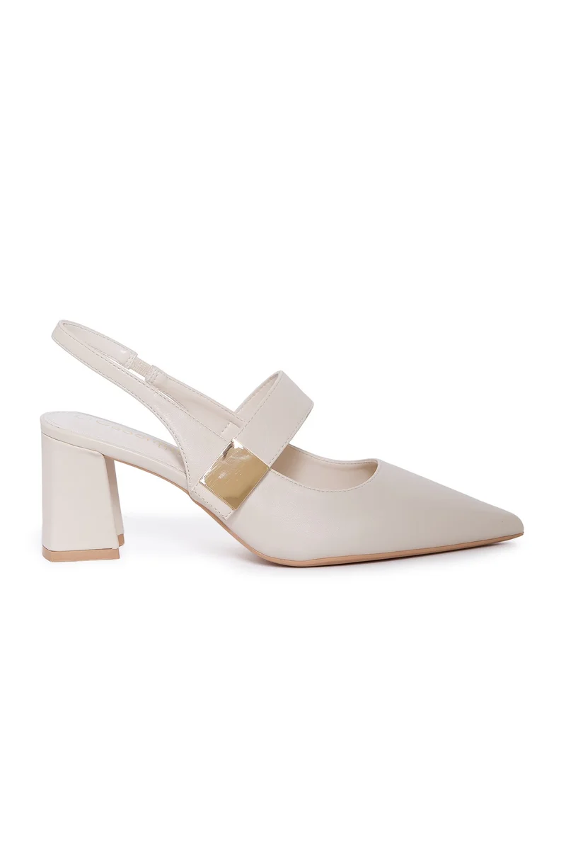 جيومني جيومني بغل الكعب المتوسط للنساء – كعب أنيق بدون ظهر للمكتب، للحفلات والملابس اليومية