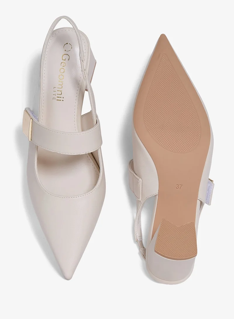 Geoomnii BEIGE Geoomnii Mid Heel Mules for Women – Stylish Backless Slip-On Heels for Office, Party & Everyday Wear for Women | Best Price UAE