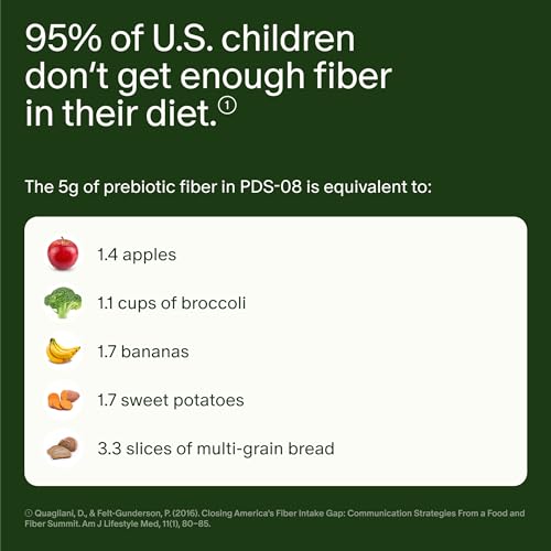 Seed PDS-08 Pediatric Daily Synbiotic - Fiber-Based Prebiotic & Probiotic for Kids - Digestive Health, Regularity, Constipation Relief - Ages 3-17 - Vegan and Shelf-Stable - 30 Sachets (30-Day Supply) - Image 5