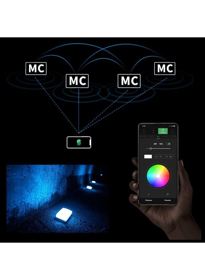 Aputure MC Aputure Amaran AL-MC RGBWW Pocket On Camera Light TLCI/CRI 96+ RGB 0-360 Full Color 3200-6500K Adjustable 0-100% Stepless Dimming with Magnet Adsorption Function,App Control Wireless Charge - Image 3