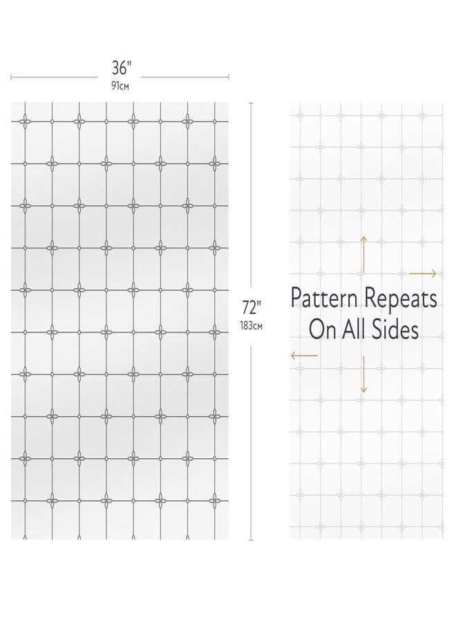آرت سكيب آرتسكيب فيكتوريا | غشاء نافذة للخصوصية بنمط زجاج معشق | غير لاصق ويوفر حماية من الأشعة فوق البنفسجية | سهل التركيب والإزالة | 91 × 183 سم - Image 4