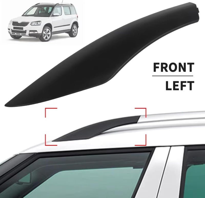 Roof Rack Rail Cap Compatible with Skoda for Yeti SUV 2009-2018 Front Left Right Roof Rack Cover Roof Luggage Bar Rail End Cover Shell 5LD860145-GT5 5LD860145(Front Right) - Image 3