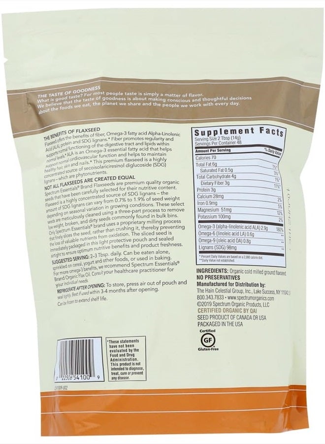 Spectrum بذور الكتان المطحونة العضوية، 24 أونصة - Image 3