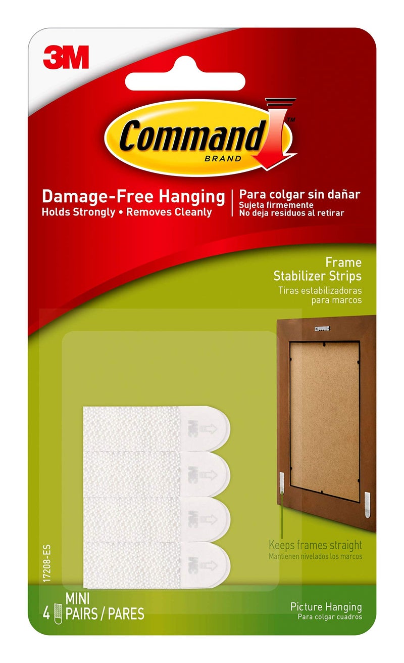 Command Command 17208 Frame Stabilizer Hanging Strips White 4 Count 