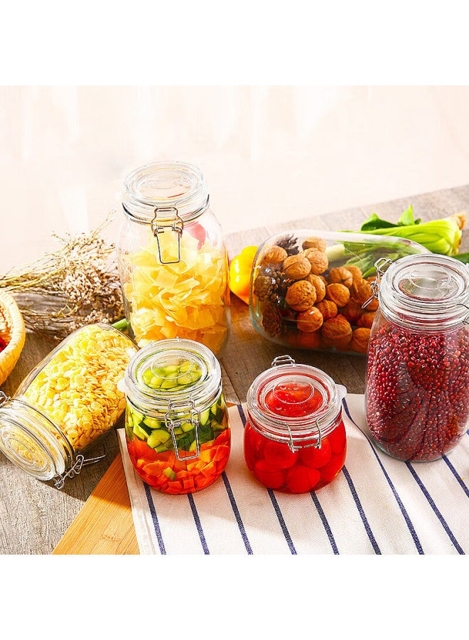 All-round Quanshi Lead-free Glass Storage Jar, 750ml Transparent, For Honey And Lemon, Airtight Container, Pickling And Storage, Set Of Two - Image 4