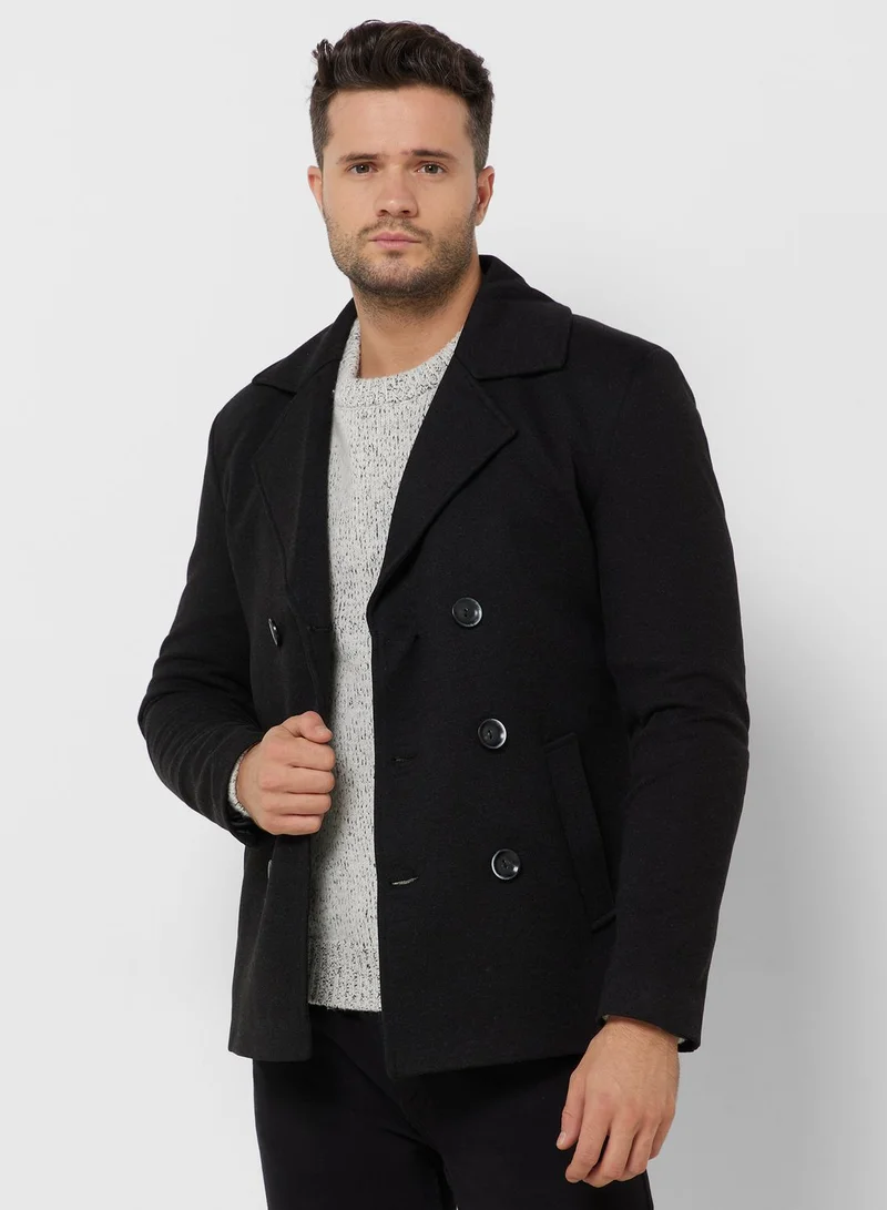 Robert Wood Short Double Breasted Coat
