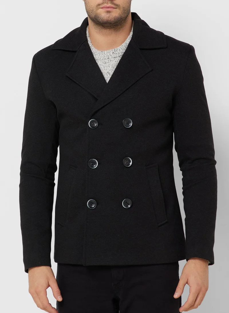 Robert Wood Short Double Breasted Coat