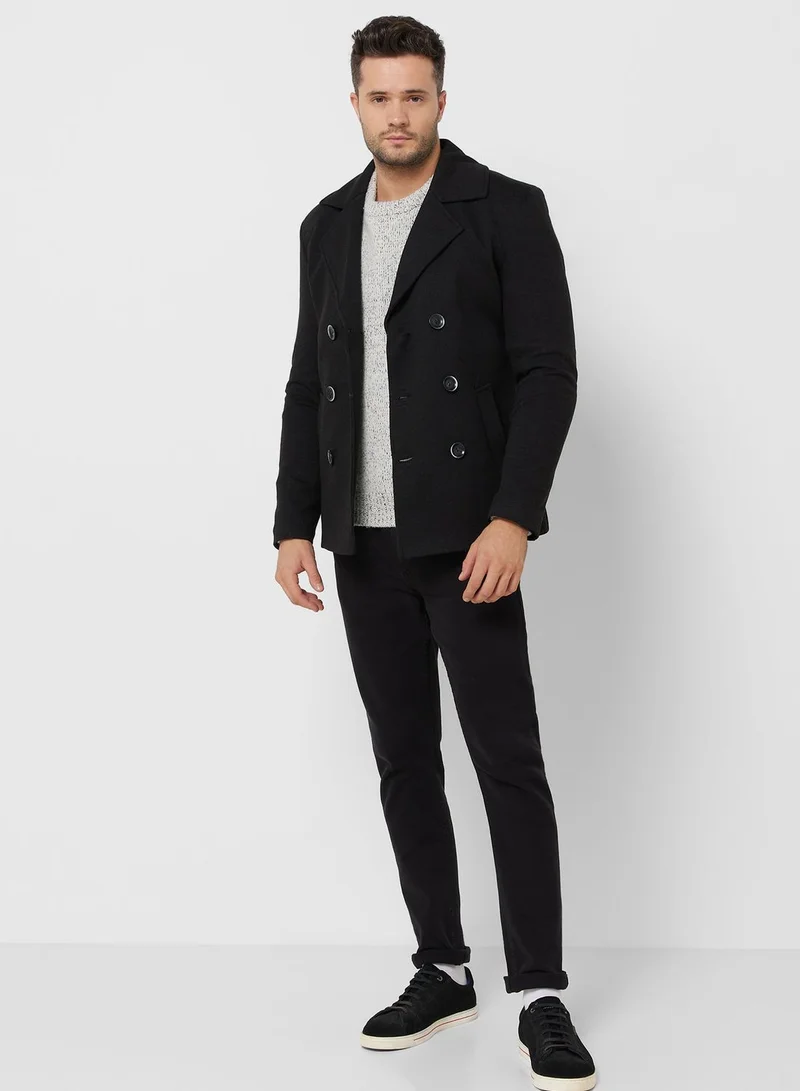 Robert Wood Short Double Breasted Coat