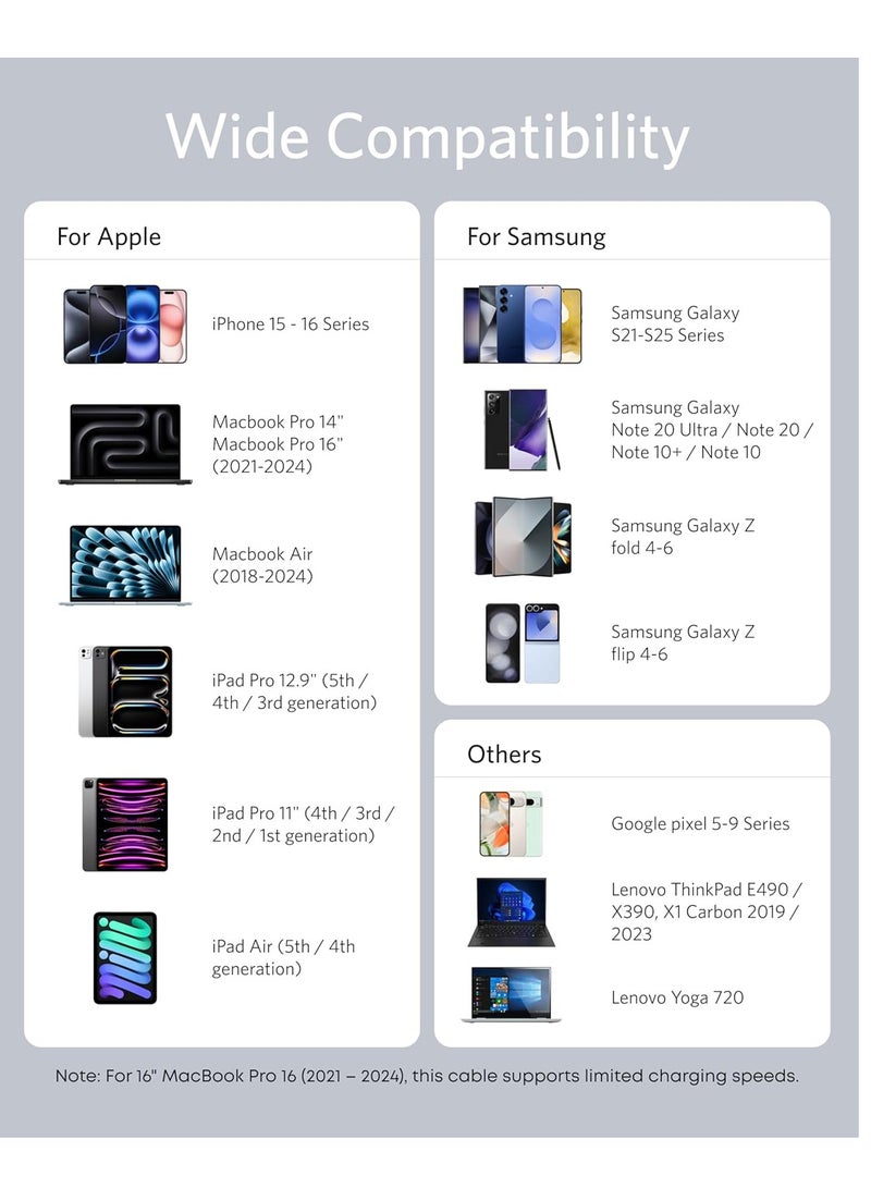 Anker PowerLine III Flow USB-C to USB-C Cable 240W (1.8m/6ft) - - Image 3