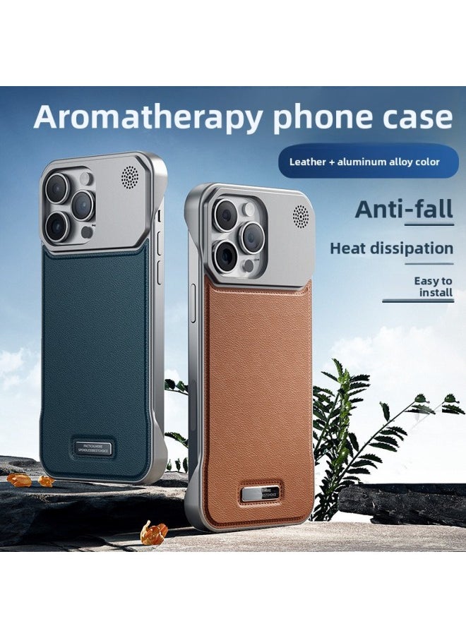 ماركة غير محددة - ينطبق على حافظة الهاتف المحمول Iphone 16 بدون إطار مغناطيسي لهاتف Iphone15 من الجلد العطري 14 حافظة واقية مقاومة للسقوط 13- اللون: بني [شفط مغناطيسي + جلد + علاج عطري] - النماذج القابلة للتطبيق: لهاتف Iphone 16pro - Image 1