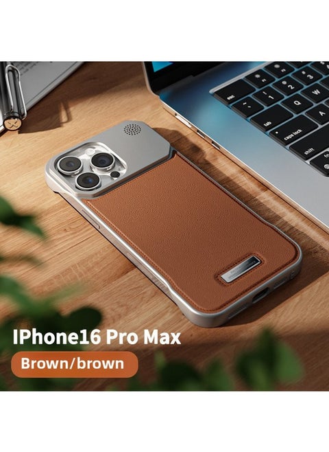 ينطبق على حافظة الهاتف المحمول Iphone 16 بدون إطار مغناطيسي لهاتف Iphone15 من الجلد العطري 14 حافظة واقية مقاومة للسقوط 13- اللون: بني [شفط مغناطيسي + جلد + علاج عطري] - النماذج القابلة للتطبيق: لهاتف Iphone 16pro