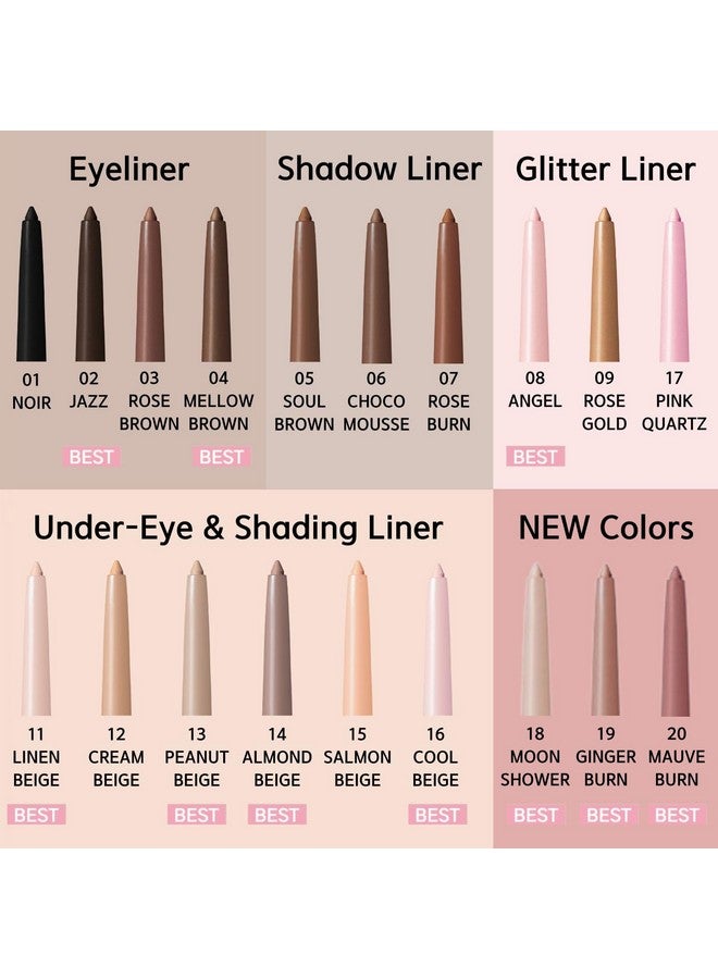 BBI@ BBIA Bbia Last Auto Gel Eyeliner 17 Color Multiuse Longwear & Waterproof Mechanical Eye Liner Easy Drawing With Smooth Texture Smudgeresistant Shadow & Glitter Vegan Korea Eye Makeup (02 Jazz) - Image 3