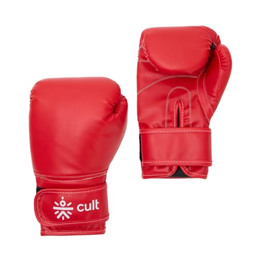 Cult Neo Boxing Gloves 10 OZ – Pro-Style Training Gloves for Sparring, Heavy Bag & Mitt Work – Premium PU Leather, Shock Absorbing Padding, Ergonomic Design with Wrist Support – Red - Image 1