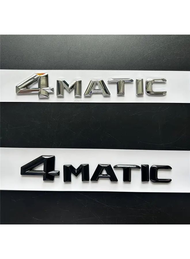 Black ABS Plastic 4MATIC Decal Sticker For Car Trunk Side Body Decoration Vehicle Emblem - Image 1