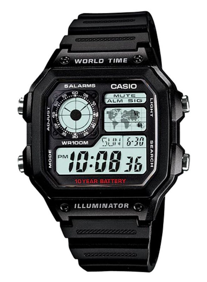 CASIO Men Youth Digital Watch AE-1200WH-1AV - Image 1