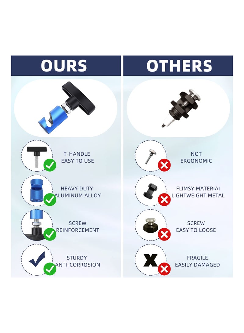 SOLARAE Hood Lift Clamp, Portable Aluminum Alloy Anti, Car Hood Prop Struts Clamp, Hood Strut Clamp, Lift Support Clamp, 0.55 Inch Hood Lift Support Clip, for Car Rod Retaining Holder Tool (2 PCS) - Image 3