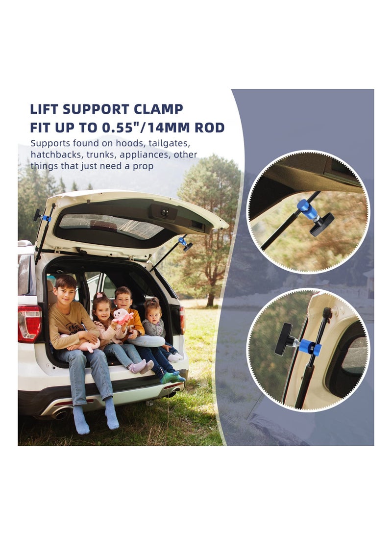 SOLARAE Hood Lift Clamp, Portable Aluminum Alloy Anti, Car Hood Prop Struts Clamp, Hood Strut Clamp, Lift Support Clamp, 0.55 Inch Hood Lift Support Clip, for Car Rod Retaining Holder Tool (2 PCS) - Image 5