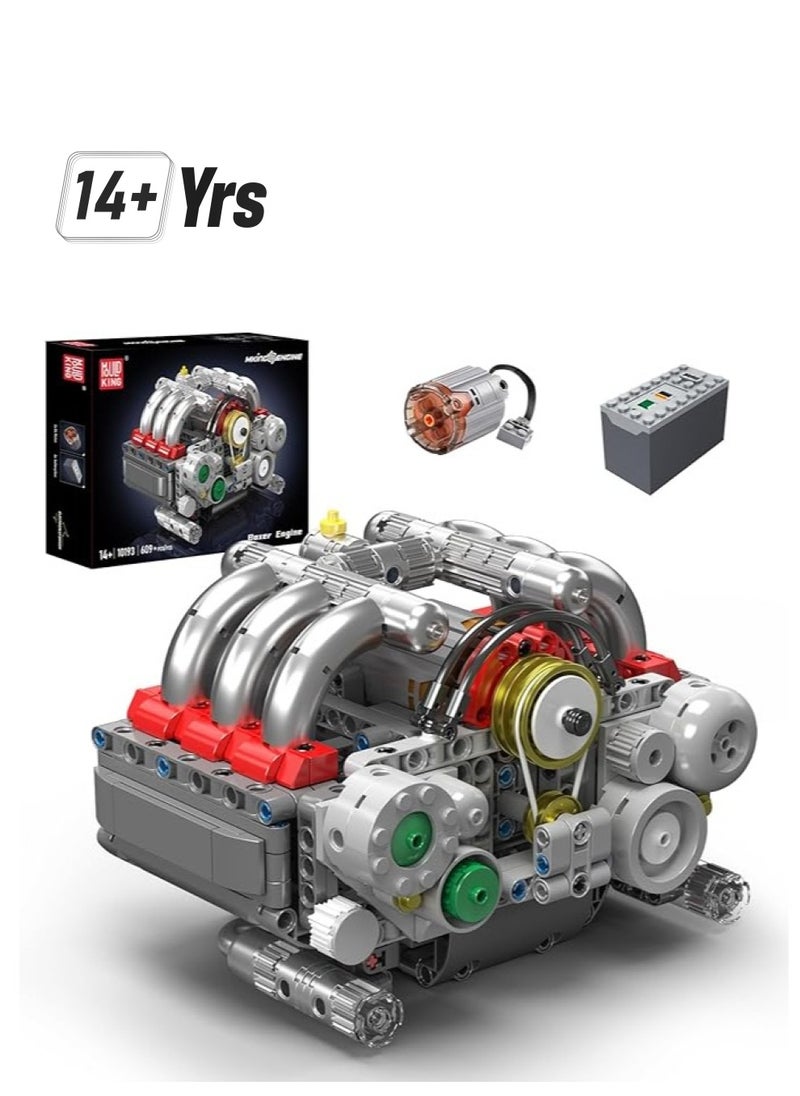 mould king - 10193 Boxer Engine Model Kit - Build Your Own Mini Engine, Car Engine Replica Build Blocks Set for Kids/Adult (609 Pcs) - Image 1
