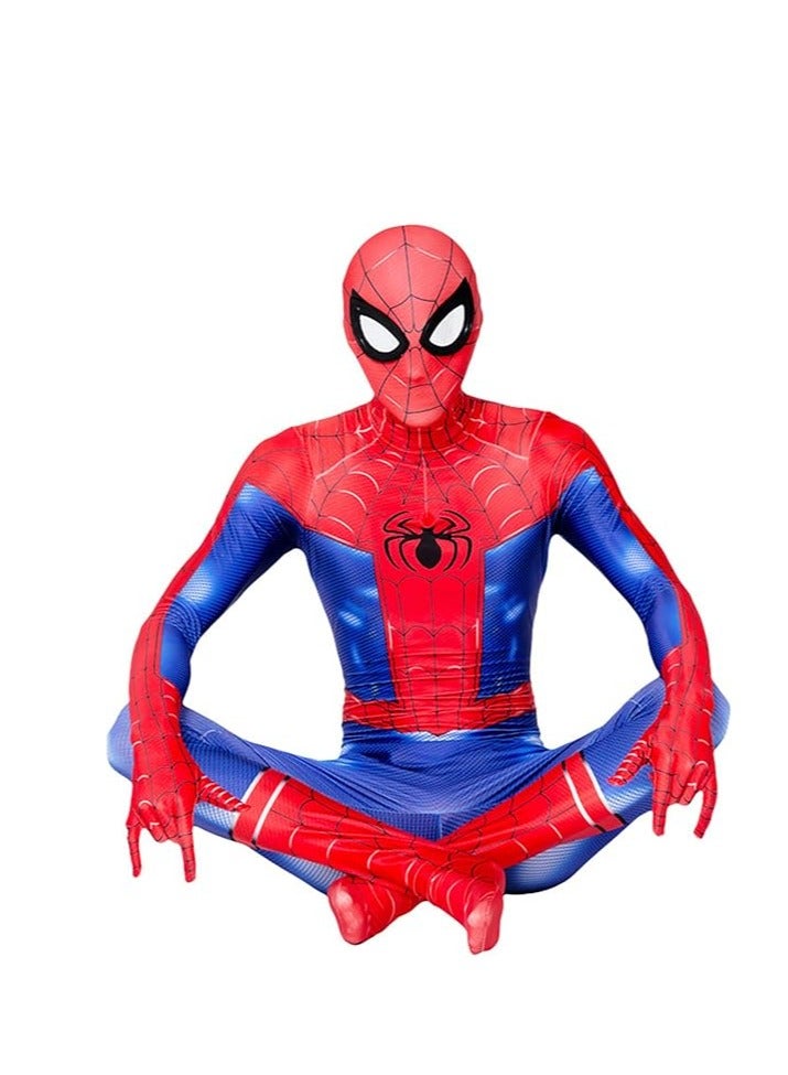 Costume Cosplay Set 3D Style Superhero Cosplay Full Body Bodysuit Spandex Jumpsuit Kids Spider-Man Dress Up (Children's Size: 110-120cm) - Image 2