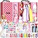 UCanaan مجموعة ملابس وإكسسوارات دمى UCanaan 180 قطعة فساتين أميرات Tops بنطلونات أحذية شماعات خزانة دمى عصرية للأعمار من 3 سنوات أفضل هدايا للفتيات في عيد الميلاد أو عيد الميلاد - Image 2