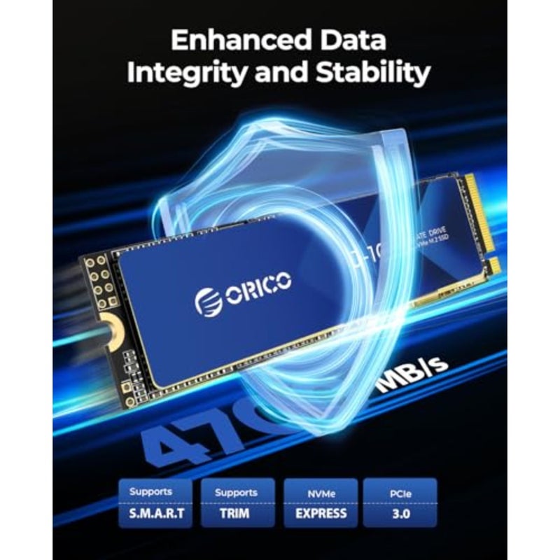 M.2 NVMe SSD مع مبدد حرارة لأجهزة الكمبيوتر المحمول وأجهزة الكمبيوتر المكتبية، ذاكرة تخزين مؤقت NAND SLC ثلاثية الأبعاد، عامل شكل 2280، ما يصل إلى 2800 ميجابايت/ثانية PCIe Gen3x4، أسود - Image 5