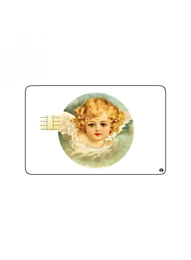RKN PRINTED BANK CARD STICKER Cute Girl Vintage With Wings - Image 1