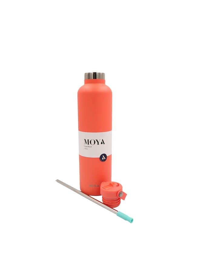 Moya "Coral Reef" 1L Insulated Sustainable Water Bottle Coral Spout Lid - Image 5
