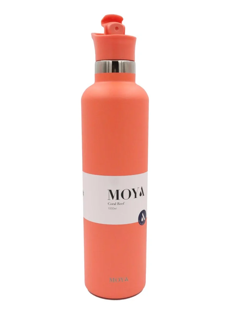 MOYA Moya "Coral Reef" 1L Insulated Sustainable Water Bottle Coral Spout Lid