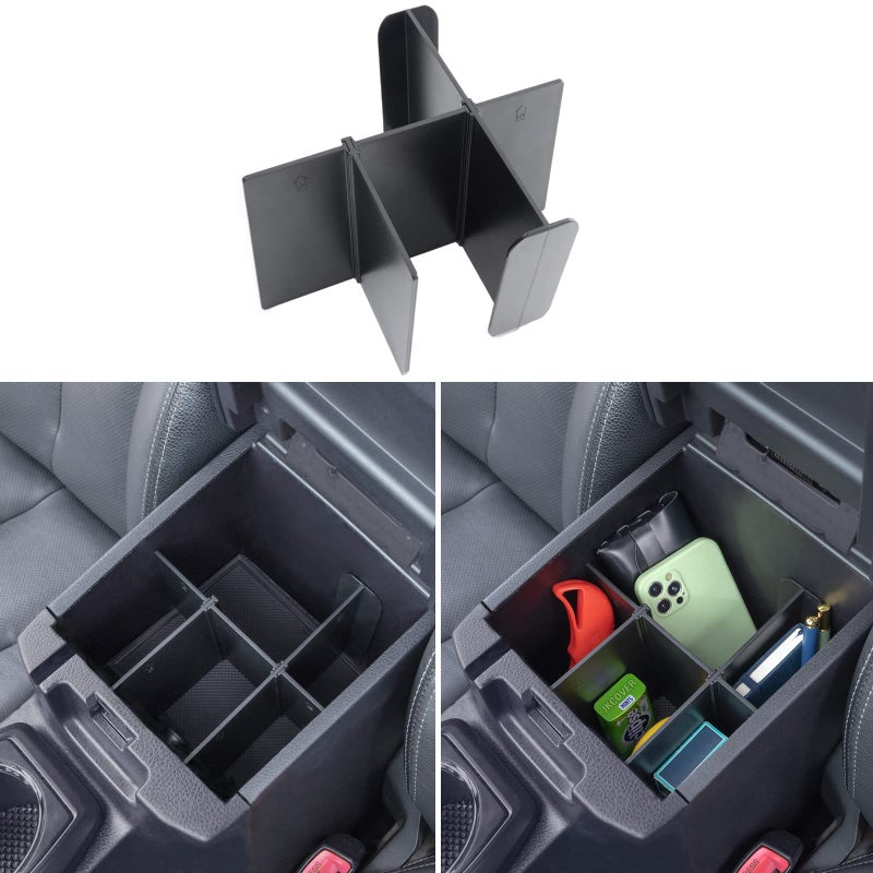 JKCOVER Center Console Dividers Organizer Compatible with Toyota Tacoma 20162021 2022 2023 AccessoriesInsert Box ABS Secondary Storage