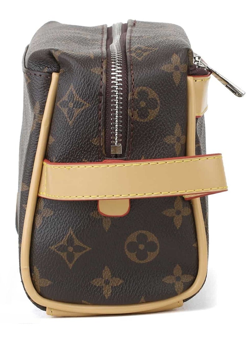 Louis Vuitton Louis Vuitton Brown Leather Handbag Wash Bag Men Patterned LV  - Image 3