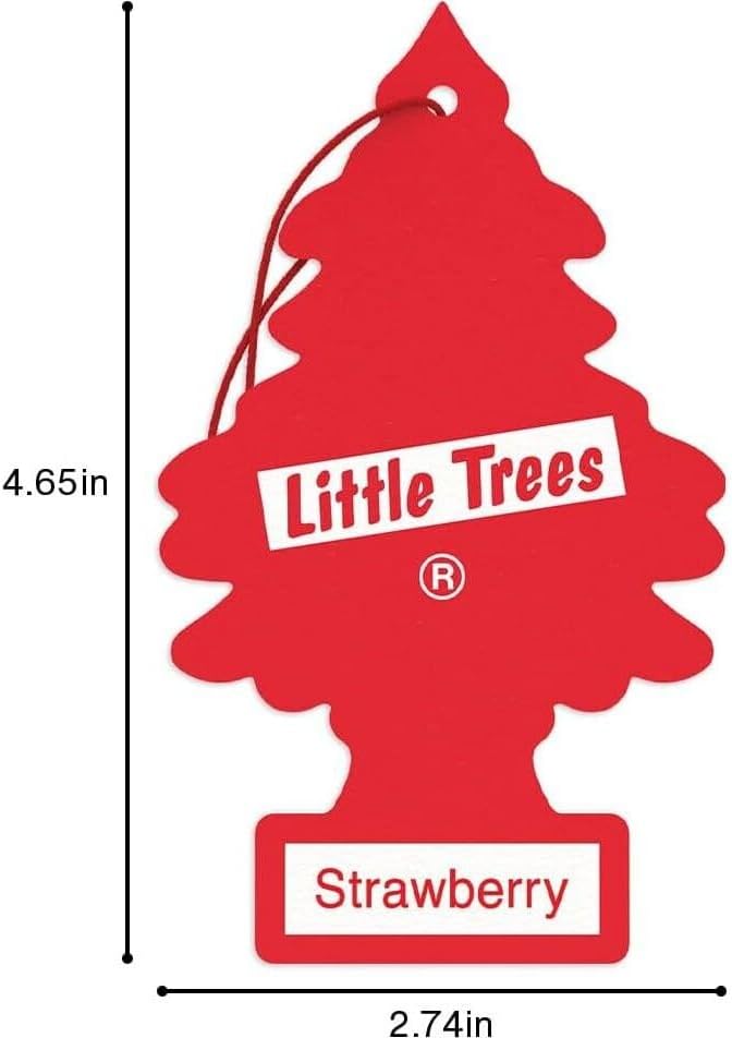 ليتل تريز معطر سيارات LITTLE TREES 32012 معطر هواء 3 عبوات - فراولة - Image 5
