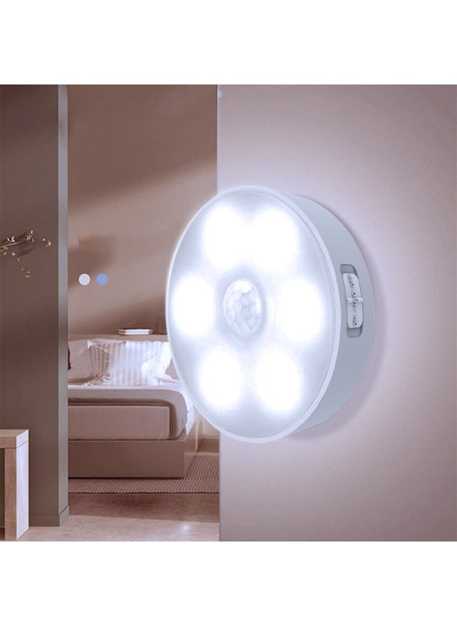 Generic Wireless Intelligent Human Body Induction Lamp Night Home Aisle Cabinet Bedroom Sleep Charging LED Bedside Night Light-Light Source Power:0.6W 400 MA-Light Color:C1599  White Light  - Image 1