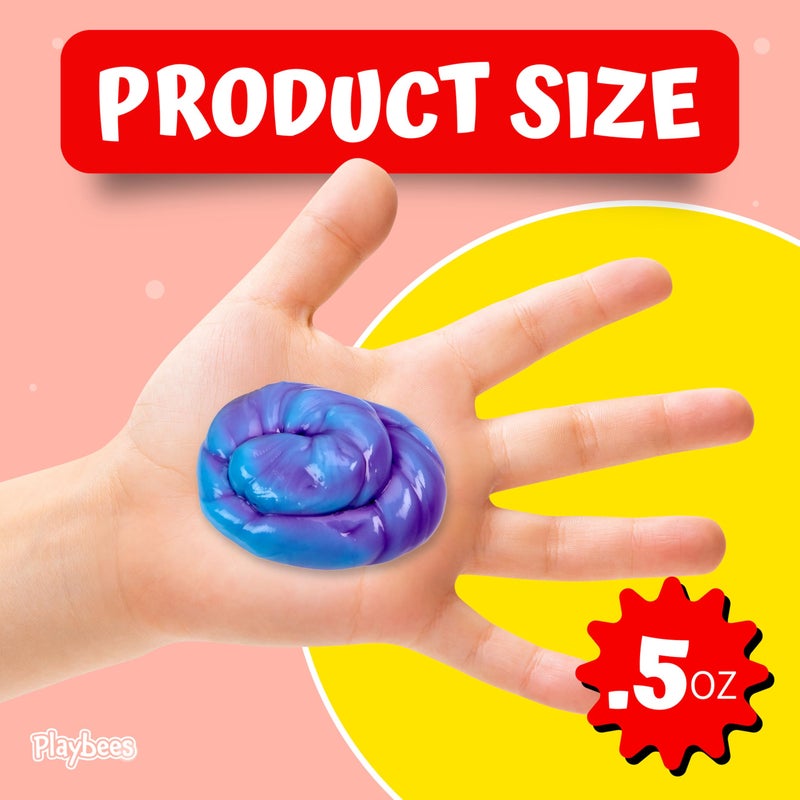 Playbees Color Changing Putty 12 Pack - Silly Mini Putty Thinking Slime for Sensory Play, Educational Games, Fidget 8-15 - Heat Sensitive Magical Color Shifts - Slime Favors 0.5 Oz - Image 4