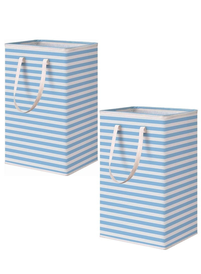 2 Packs Laundry Hamper, 75L Collapsible Large Baskets with Handles, Freestanding Waterproof Clothes Storage Basket, Toys and Clothes Organizer  - Image 1