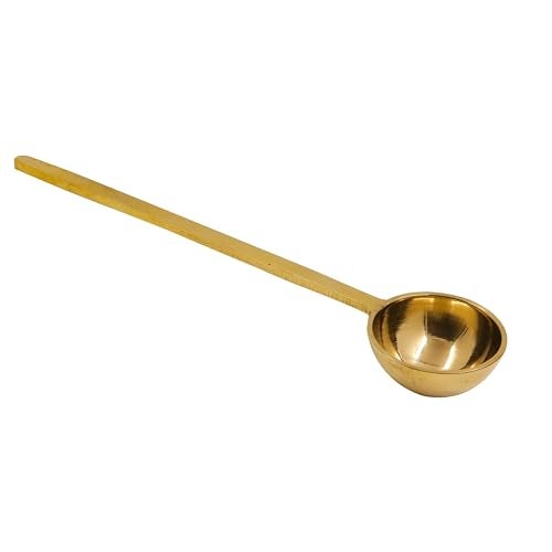 Putrika Traditional Handcrafted Brass Utensil Ladle | Brass Cookware | Serving Spoon |Cooking Ladle|Tableware| Dinnerware (Gravy Ladle) - Image 2