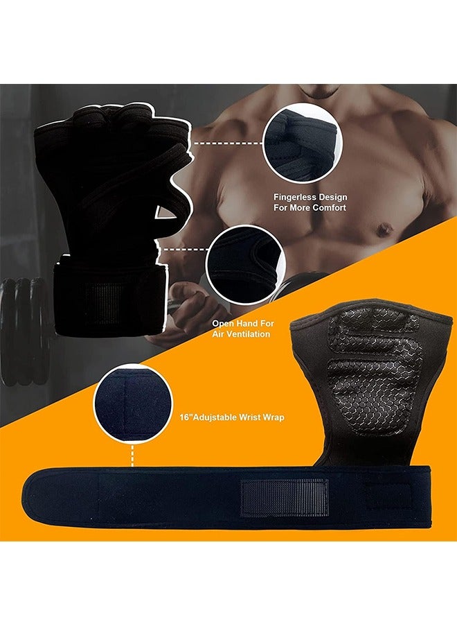 LINJIE Pair Of Workout Gloves With Wrist Wraps L - Image 5