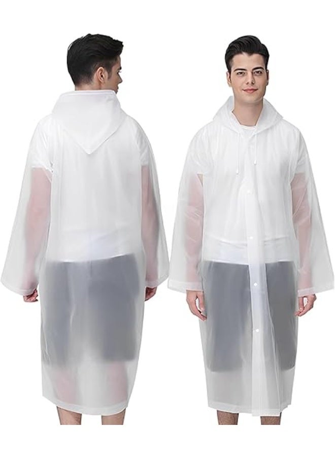 LIMOS Disposable Rain Ponchos for Adults Waterproof Reusable Emergency Raincoat with Hood Lightweight Travel Rain Coat for Men Women Outdoor Camping Hiking Events - Image 2
