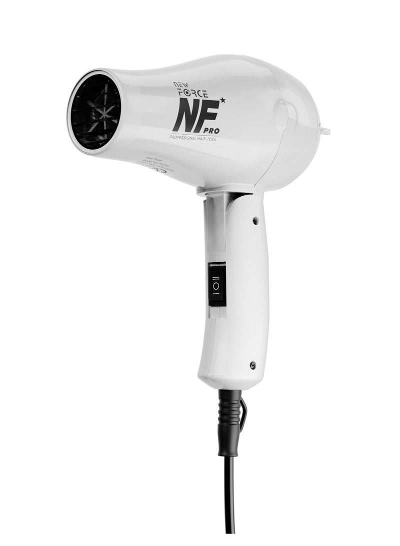 New Force Professional Travel Sized Hair Dryer - White