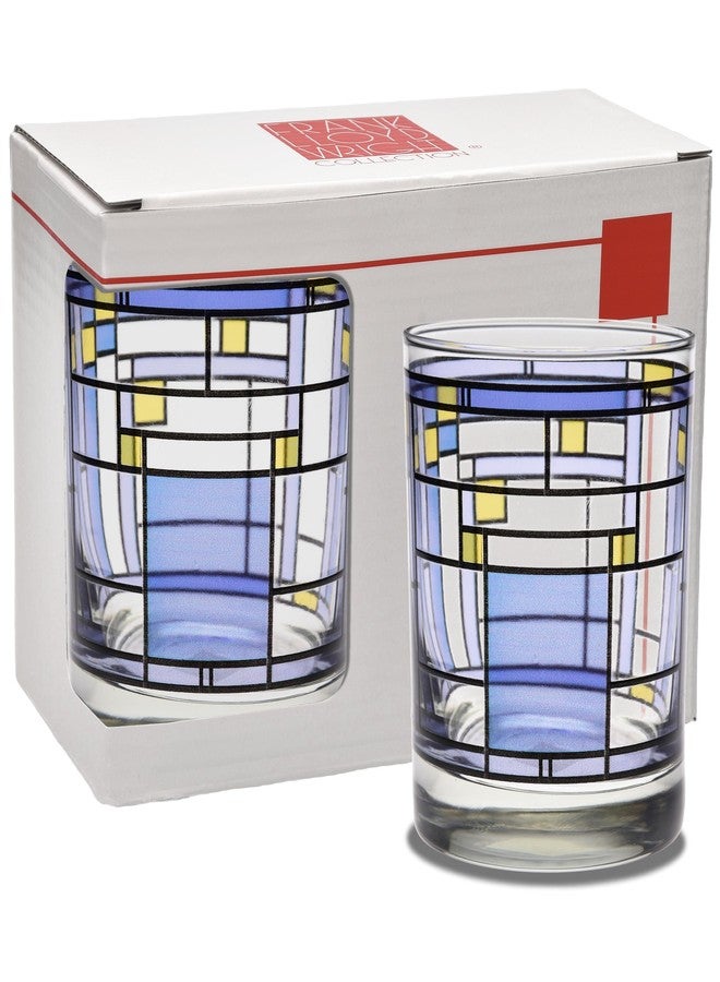 كلفر كأس كولفر فرانك لويد رايت أوك بارك DOF مزدوج الطراز القديم 14 أونصة، طقم من قطعتين في علبة هدايا (أزرق أوك بارك) - Image 1