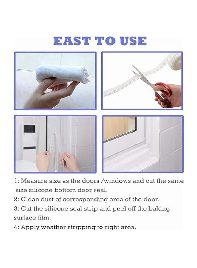 RYNX 35mm Wide 5M Long Door Seam Sealing Strip Used For Door Sweeping Of Outer And Inner Doors Door Wind And Dust Protection Sound And Heat Insulation Sealing Strip Wind Snsulator Translucent - Image 3