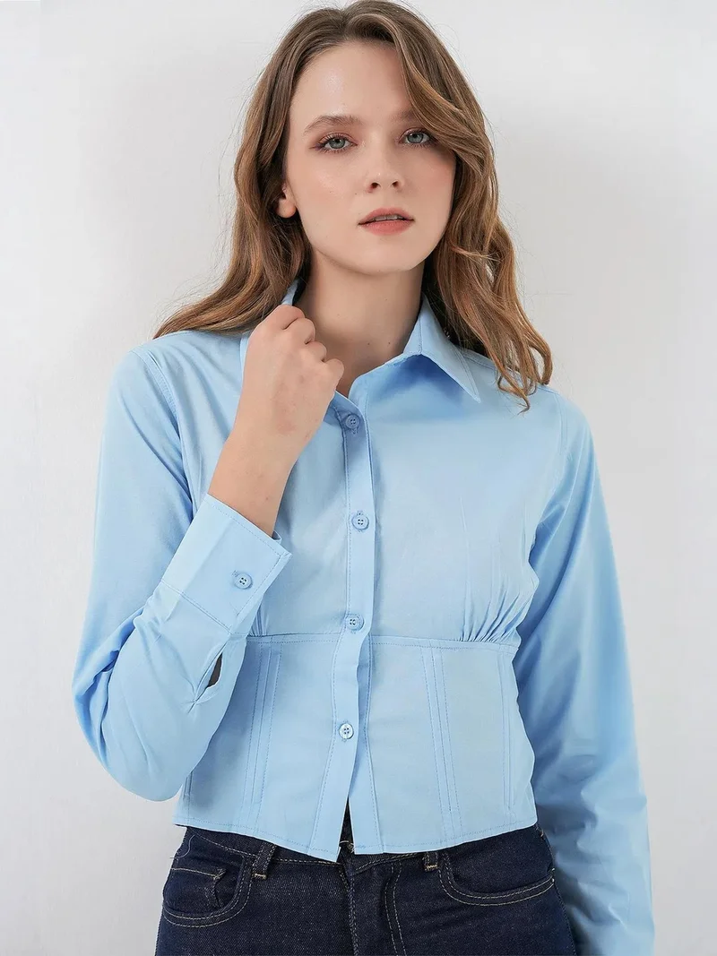 بيغ دارت BDART Fitted Poplin Button-Up Short Shirt