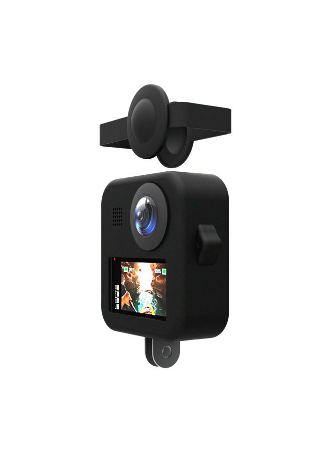 Generic Gopro MAX Camera Silicone Protective Cover Sliding Hanging Protective Cover Gopro Panoramic Accessories Lens Protective Cover Factory-Color:Orange  - Image 2