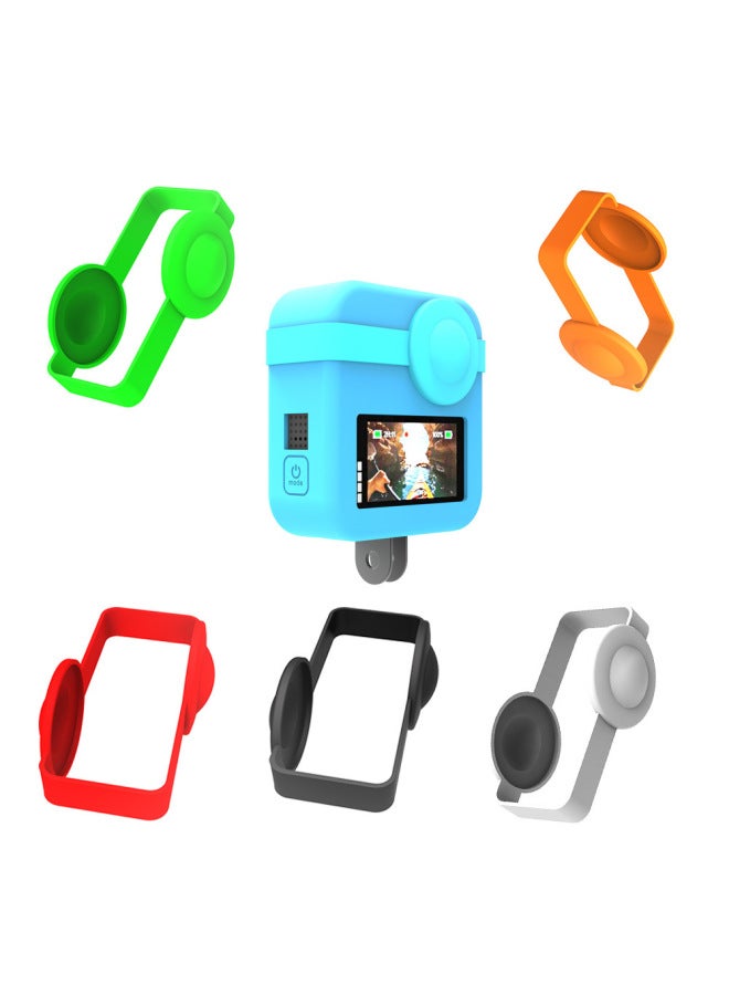 Generic Gopro MAX Camera Silicone Protective Cover Sliding Hanging Protective Cover Gopro Panoramic Accessories Lens Protective Cover Factory-Color:Orange  - Image 3
