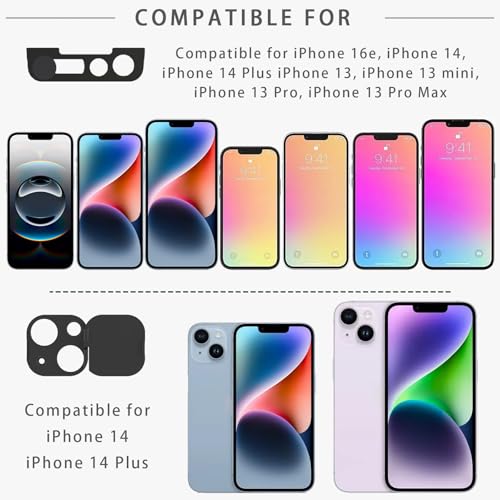 EYSOFT Privacy Cover Compatible for iPhone 14 /iPhone 14 Plus Front Camera Cover,Protect Privacy and Security But Not Affect Facial Recognition（2Pack） - Image 5