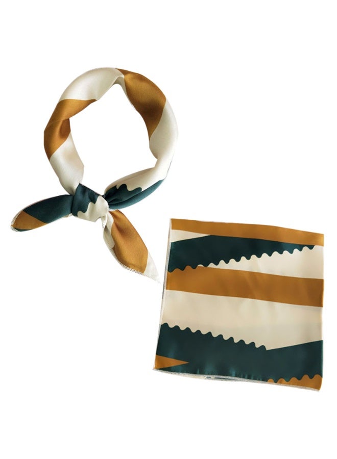 وشاح مربع للنساء والفتيات ، وشاح صغير للشعر ، وشاح مربع للرأس والرقبة ، وشريط ربط الشعر ، 4 قطع - Image 5