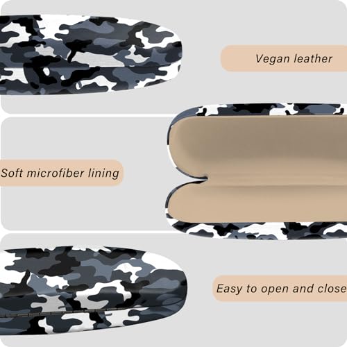 BHAHB Hard Shell Eyeglasses Case Protective Case for Glasses Eyeglass Holder Box with Cleaning Cloth for Boys Men Man Cute Amusing Animal Aesthetic Classic-Camouflage - Image 4